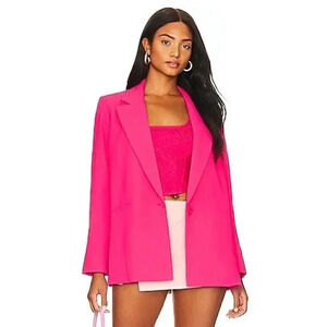 Alice + Olivia Denny Boyfriend Blazer in Wild Pink Size US 8